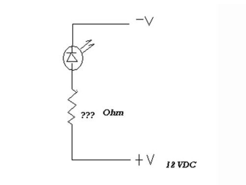 Схема подключения светодиода на 12В в простых устройствах